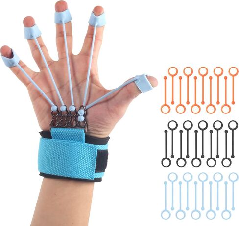 Finger Strengthener & Hand Exerciser Grip Strength Trainer Stroke Recovery Physical Therapy Equipment Workout Extension Hand Grip Trainer Strength Stretching Rehabilitation in Saudi Arabia