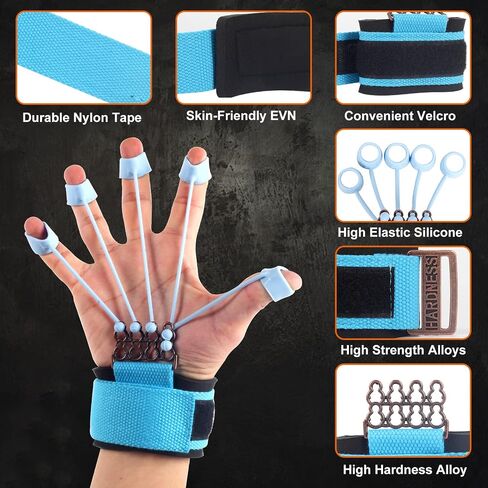 Finger Strengthener & Hand Exerciser Grip Strength Trainer Stroke Recovery Physical Therapy Equipment Workout Extension Hand Grip Trainer Strength Stretching Rehabilitation in Saudi Arabia