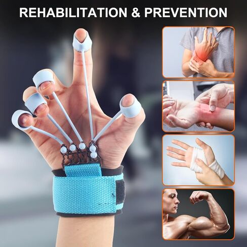Finger Strengthener & Hand Exerciser Grip Strength Trainer Stroke Recovery Physical Therapy Equipment Workout Extension Hand Grip Trainer Strength Stretching Rehabilitation in Saudi Arabia
