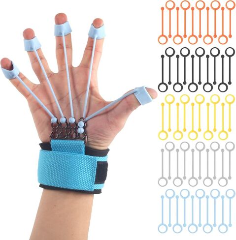 Finger Strengthener & Hand Exerciser Grip Strength Trainer Stroke Recovery Physical Therapy Equipment Workout Extension Hand Grip Trainer Strength Stretching Rehabilitation in Saudi Arabia