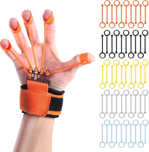 Finger Strengthener & Hand Exerciser Grip Strength Trainer Stroke Recovery Physical Therapy Equipment Workout Extension Hand Grip Trainer Strength Stretching Rehabilitation in Saudi Arabia