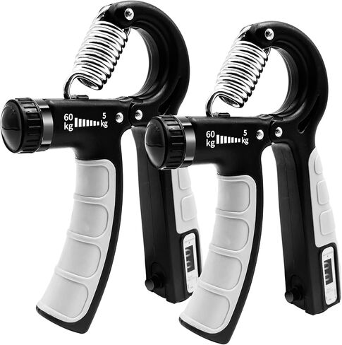 Grip Trainer 2 Pcs Adjustable Resistance 10-130 lbs Arm Trainer, Builds Hand and Arm Strength, Exercises Palm Grip Fitness Equipment for Athletes Muscle Building and Injury Recovery in Kuwait