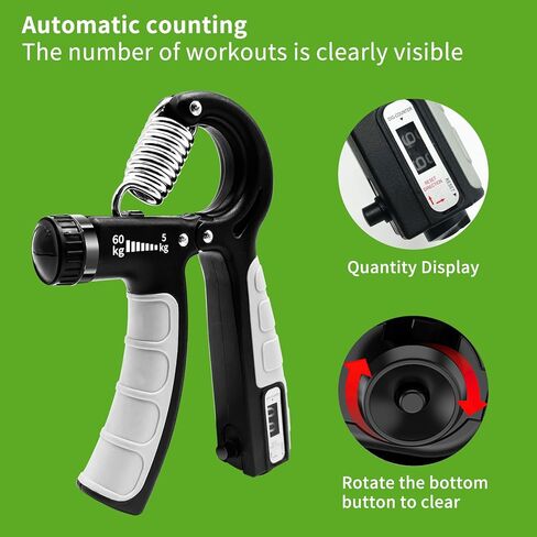 Grip Trainer 2 Pcs Adjustable Resistance 10-130 lbs Arm Trainer, Builds Hand and Arm Strength, Exercises Palm Grip Fitness Equipment for Athletes Muscle Building and Injury Recovery in Kuwait