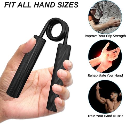 Grip Strength Trainer 4 Pack (100,150,200,250lbs), Metal Hand Grip Strengthener, No Slip Heavy-Duty Forearm Strengthener Hand Gripper for Strength Training and Hand Rehabilitation in Saudi Arabia