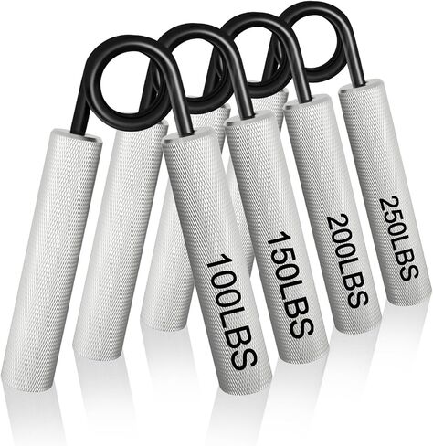 Grip Strength Trainer 4 Pack (100,150,200,250lbs), Metal Hand Grip Strengthener, No Slip Heavy-Duty Forearm Strengthener Hand Gripper for Strength Training and Hand Rehabilitation in Saudi Arabia