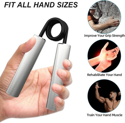 Grip Strength Trainer 4 Pack (100,150,200,250lbs), Metal Hand Grip Strengthener, No Slip Heavy-Duty Forearm Strengthener Hand Gripper for Strength Training and Hand Rehabilitation in Saudi Arabia