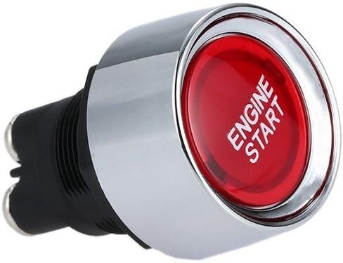 Start Switch 12v DC 50A Blue Car Start Engine Button Stater，Jtron Push Button Light Switch Push Start Ignition Switch for Racing SPST(ON)-Off Momentary (Blue) in Saudi Arabia
