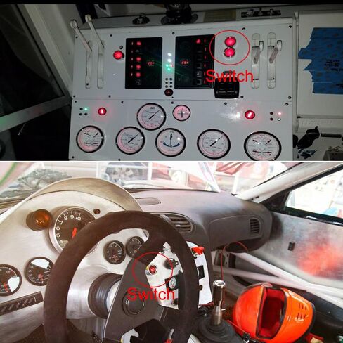 Start Switch 12v DC 50A Blue Car Start Engine Button Stater，Jtron Push Button Light Switch Push Start Ignition Switch for Racing SPST(ON)-Off Momentary (Blue) in Saudi Arabia