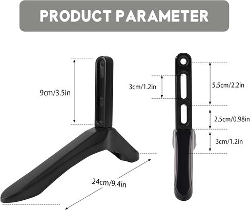 حامل تلفزيون عالمي، حامل تلفزيون على سطح الطاولة، استبدال أرجل التلفزيون لشاشات تلفزيون مسطحة LED TCL مقاس 32 إلى 65 بوصة، أرجل حامل تلفزيون مع براغي، يتحمل ما يصل إلى 80 رطلًا in Kuwait
