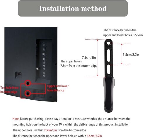 حامل تلفزيون عالمي، حامل تلفزيون على سطح الطاولة، استبدال أرجل التلفزيون لشاشات تلفزيون مسطحة LED TCL مقاس 32 إلى 65 بوصة، أرجل حامل تلفزيون مع براغي، يتحمل ما يصل إلى 80 رطلًا in Kuwait
