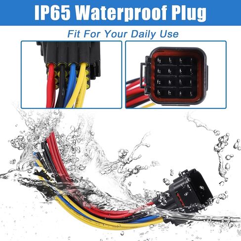 X AUTOHAUX 1 Set 15cm Car Male Female 16 Pin Plug Connector Pigtail Cable 16 Way Wiring Harness in Saudi Arabia