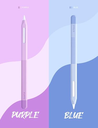 3 Pack Soft Silicone Case for Apple Pencil 2nd Generaion Cover,Protective Skin Cover Sleeve with Cap Accessories Compatible for iPad Pro 11 12.9 inch,Gradient Color,Pink+Purple+Blue in Kuwait
