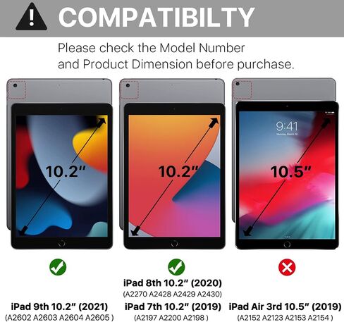 حافظة TNP لجهاز iPad 9th Gen 2021/iPad 8th 2020/iPad 7th 2019 غطاء حماية مع حامل قلم رصاص - 10.2 بوصة نحيف ناعم من مادة TPU مع حامل ثلاثي الطي من جلد البولي يوريثان، إيقاظ تلقائي للنوم - فلامنغو in Saudi Arabia