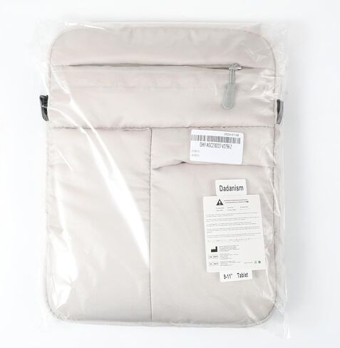 حقيبة حمل منتفخة للكمبيوتر اللوحي مقاس 9-11 بوصة مع حزام كتف تناسب iPad 9/8/7 Gen 10.2، iPad Pro 11 M2 2022، iPad Air 5/4 10.9، iPad 10 Gen 10.9، Galaxy Tab A8/S9/S8/S9 FE، بيج رمادي in Kuwait