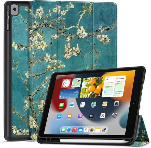 حافظة TNP للكمبيوتر المحمول لجهاز iPad مقاس 10.2 بوصة الجيل التاسع والثامن والسابع، أسود | حامل قلم رصاص مدمج لقلم Apple من الجيل الأول؛ حافظة على شكل مجلة، وحامل ثلاثي الطي، وخاصية النوم/الاستيقاظ التلقائي، وغطاء رفيع من مادة TPU in Kuwait