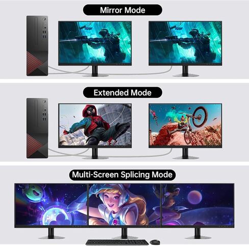 كابل DisplayPort 1.4 المضفر بالقطن، 8K عند 60 هرتز، 5K عند 60 هرتز، 4K عند 120 هرتز ودعم HDR. مناسب لأجهزة الكمبيوتر المحمول والكمبيوتر الشخصي وجهاز العرض والتلفزيون وشاشة الألعاب. أسود، 6.6 قدم (2 متر) أبيض in Kuwait