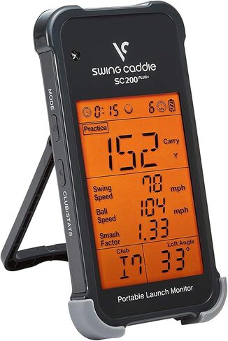 Swing Caddie SC200 Plus+ by Voice Caddie Portable Golf Launch Monitor | Bundle with PlayBetter Protective Case & AAA Batteries (x4) | Doppler Radar | Smash Factor, Ball Flight in Saudi Arabia