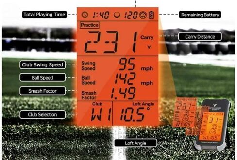 Swing Caddie SC200 Plus+ by Voice Caddie Portable Golf Launch Monitor | Bundle with PlayBetter Protective Case & AAA Batteries (x4) | Doppler Radar | Smash Factor, Ball Flight in Saudi Arabia