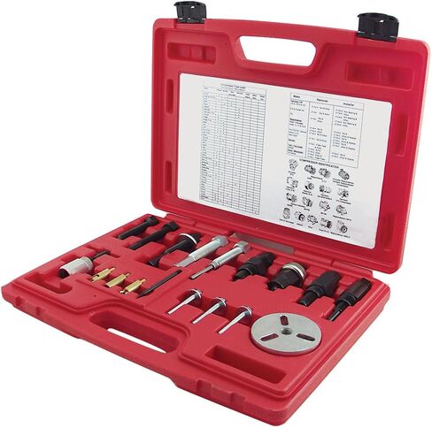 مجموعة أدوات قابض تكييف الهواء OEMTOOLS 27150، مجموعة أدوات قابض تكييف الهواء، تزيل وتثبت قوابض التيار المتردد المضغوطة، طقم قابض ضاغط التيار المتردد للاستخدام مع فورد، جنرال موتورز، وكرايسلر، أدوات السيارات in Saudi Arabia
