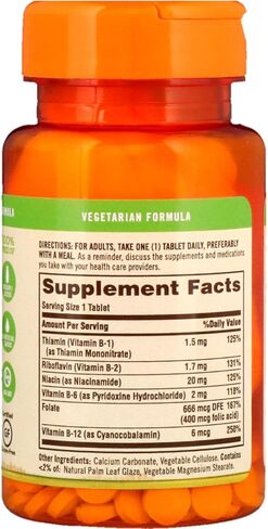 Sundown Naturals B-Complex Energy Support، 100 قرص لكل منها (عبوة واحدة) in Kuwait