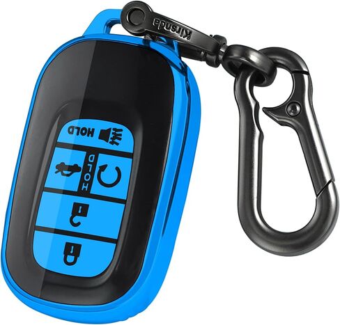 for Honda key fob cover,case with keychain,Soft TPU Protection key Shell/skin,5 Buttons fit 2022 2023 Accord Civic HR-V CR-V Pilot Remote Key(black) in Kuwait