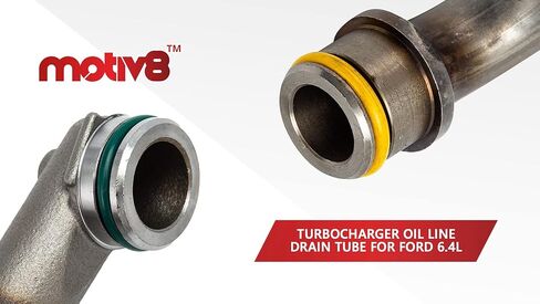 أنبوب تصريف خط زيت الشاحن التوربيني متوافق مع Ford 6.4L Powerstroke 2008 و2009 و2010 F-250 F-350 F-450 F-550 | 6.4 لتر V8 تيربو ديزل | يستبدل #8C3Z-9T516-B، 8C3Z9T516B in Kuwait