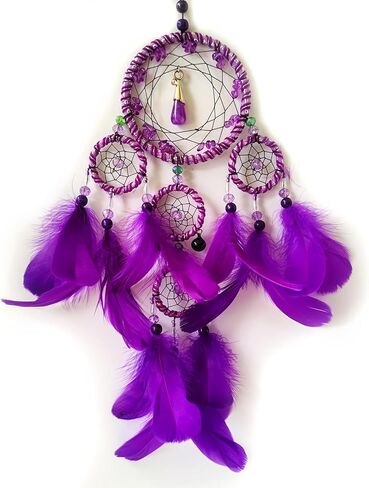 صائد الأحلام الصغيرة صائد الأحلام الأرجواني لغرفة النوم صائد الأحلام من الريش للكبار صائد الأحلام هدايا نعمة معلقة على الحائط in Kuwait