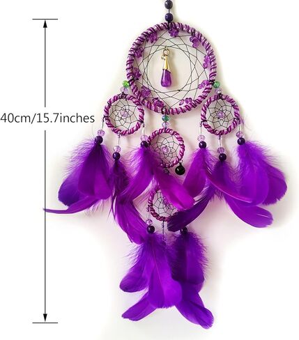 صائد الأحلام الصغيرة صائد الأحلام الأرجواني لغرفة النوم صائد الأحلام من الريش للكبار صائد الأحلام هدايا نعمة معلقة على الحائط in Kuwait