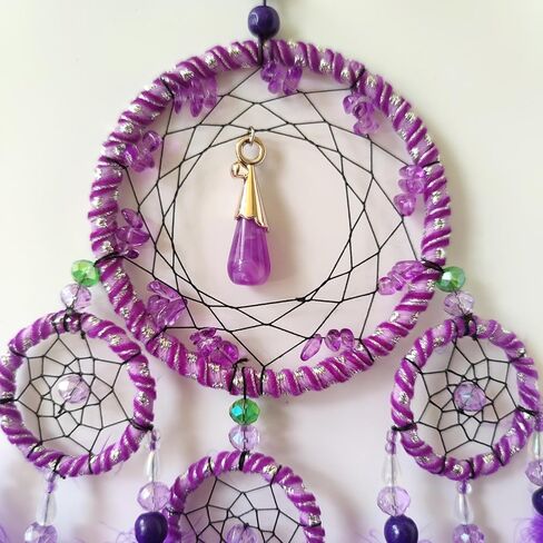 صائد الأحلام الصغيرة صائد الأحلام الأرجواني لغرفة النوم صائد الأحلام من الريش للكبار صائد الأحلام هدايا نعمة معلقة على الحائط in Kuwait