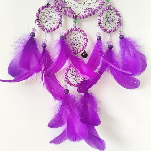 صائد الأحلام الصغيرة صائد الأحلام الأرجواني لغرفة النوم صائد الأحلام من الريش للكبار صائد الأحلام هدايا نعمة معلقة على الحائط in Kuwait