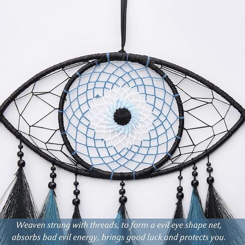جميلة جولي عين الشر بامباس شجرة الحياة حلم الماسك جدار ديكور مع شفاء حجر الكريستال اليدوية البط البري الأخضر الأسود Dreamcatchers للبالغين بنين بنات، غرفة نوم، زفاف، حزب، هدية بارك in Kuwait