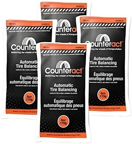 مكافحة 6OZ-B4 قوة الطرد المركزي الإطارات / حبات موازنة العجلات - المركبات على الطرق الوعرة، إطارات الشاحنات الخفيفة، (4) أكياس الخرز التوازن 6 أوقية، (4) أغطية الصمام والنوى in Saudi Arabia