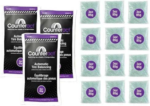 مكافحة 6OZ-B4 قوة الطرد المركزي الإطارات / حبات موازنة العجلات - المركبات على الطرق الوعرة، إطارات الشاحنات الخفيفة، (4) أكياس الخرز التوازن 6 أوقية، (4) أغطية الصمام والنوى in Saudi Arabia