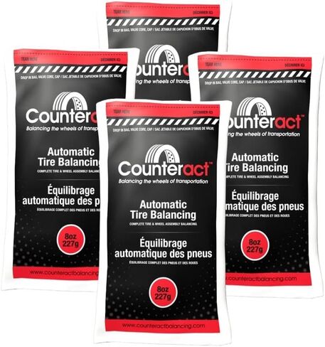 مكافحة 6OZ-B4 قوة الطرد المركزي الإطارات / حبات موازنة العجلات - المركبات على الطرق الوعرة، إطارات الشاحنات الخفيفة، (4) أكياس الخرز التوازن 6 أوقية، (4) أغطية الصمام والنوى in Saudi Arabia