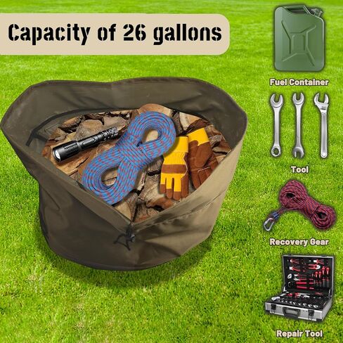 Rainleaf Spare Tire Trash Bag,Large Capacity Fits 40'' Tire Tools Holder Bag,Heavy Duty Storage Bag for Truck,Car or SUV,Camping Off-road Essential Organizer in Kuwait