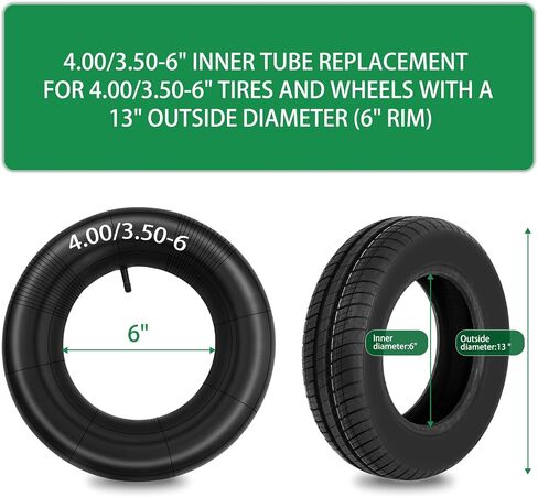 2Pack 2.80/2.50-4" Inner Tube with TR87 Bent Valve Stem for Scooters, Lawn Mowers, Wheelbarrows, Hand Trucks in Saudi Arabia