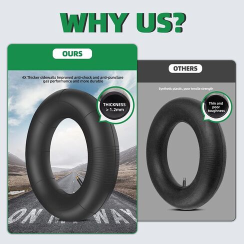 2Pack 2.80/2.50-4" Inner Tube with TR87 Bent Valve Stem for Scooters, Lawn Mowers, Wheelbarrows, Hand Trucks in Saudi Arabia