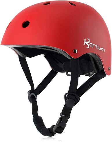 ألواح تزلج كاملة مقاس 22 بوصة، لوح تزلج بلاستيكي صغير من البلاستيك للأطفال والأولاد والبنات والمراهقين والبالغين والمبتدئين (لوح تزلج أحمر + خوذة) in Kuwait