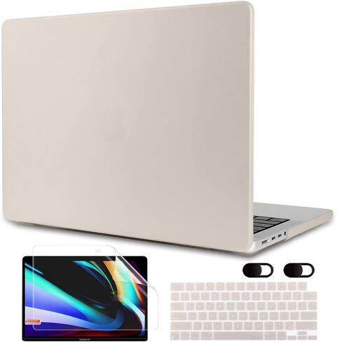 حافظة MEEgoodo لجهاز M3 MacBook Pro مقاس 14 بوصة 2023 2021 A2918 A2992 A2779 A2442 M2 M1 Pro/Max مع معرف اللمس، حافظة صلبة للكمبيوتر المحمول مع غطاء لوحة مفاتيح وواقي شاشة وأغطية كاميرا الويب، رمادي صخري in Saudi Arabia