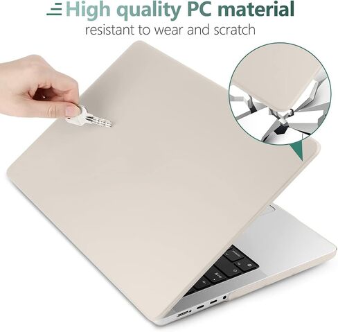 حافظة MEEgoodo لجهاز M3 MacBook Pro مقاس 14 بوصة 2023 2021 A2918 A2992 A2779 A2442 M2 M1 Pro/Max مع معرف اللمس، حافظة صلبة للكمبيوتر المحمول مع غطاء لوحة مفاتيح وواقي شاشة وأغطية كاميرا الويب، رمادي صخري in Saudi Arabia