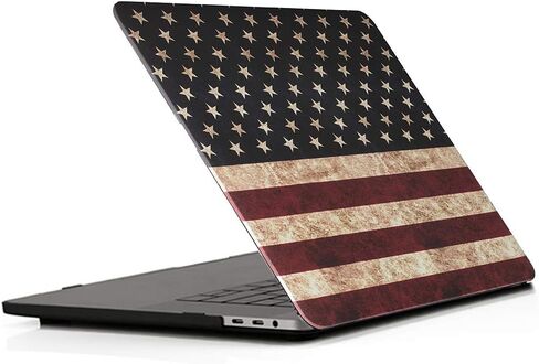 RUBAN Compatible with MacBook Pro 13 inch Case 2023, 2022, 2021-2016 M2 M1 A2338 A2289 A2159 A2251 A1989 A1708 A1706 with/Without Touch Bar, Snap On Hard Shell Case Cover (American Flag) in Saudi Arabia