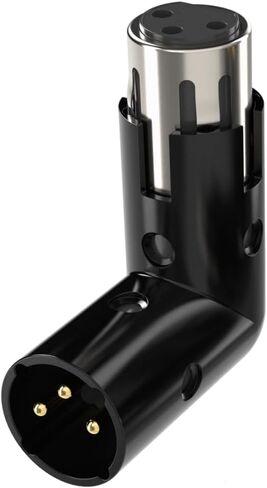 Coda Right Angle Adapter Male to TS 1/4" - Adjustable XLR 90 Degree Adapter, Male Low Profile XLR, Plug and Play Setup for Musicians & Audio Engineers, Crystal Clear Audio Quality in Saudi Arabia