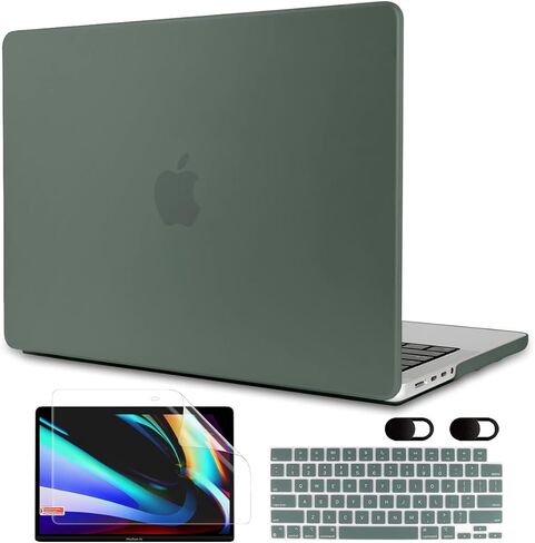 حافظة MEEgoodo لجهاز M3 MacBook Pro مقاس 14 بوصة 2023 2021 A2918 A2992 A2779 A2442 M2 M1 Pro/Max مع معرف اللمس، حافظة صلبة للكمبيوتر المحمول مع غطاء لوحة مفاتيح وواقي شاشة وأغطية كاميرا الويب، رمادي صخري in Saudi Arabia