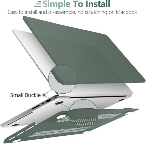 حافظة MEEgoodo لجهاز M3 MacBook Pro مقاس 14 بوصة 2023 2021 A2918 A2992 A2779 A2442 M2 M1 Pro/Max مع معرف اللمس، حافظة صلبة للكمبيوتر المحمول مع غطاء لوحة مفاتيح وواقي شاشة وأغطية كاميرا الويب، رمادي صخري in Saudi Arabia