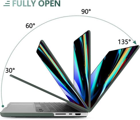 حافظة MEEgoodo لجهاز M3 MacBook Pro مقاس 14 بوصة 2023 2021 A2918 A2992 A2779 A2442 M2 M1 Pro/Max مع معرف اللمس، حافظة صلبة للكمبيوتر المحمول مع غطاء لوحة مفاتيح وواقي شاشة وأغطية كاميرا الويب، رمادي صخري in Saudi Arabia