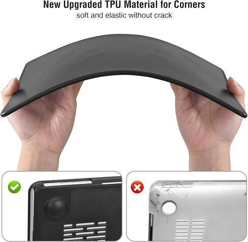 BlueSwan Compatible for MacBook Air 15 inch Case 2024 2023 M3 M2 Chip Model A3114 A2941, Anti-Cracking and Anti-Fingerprint Hard Shell Case with Keyboard Cover, Frosted Clear in Kuwait