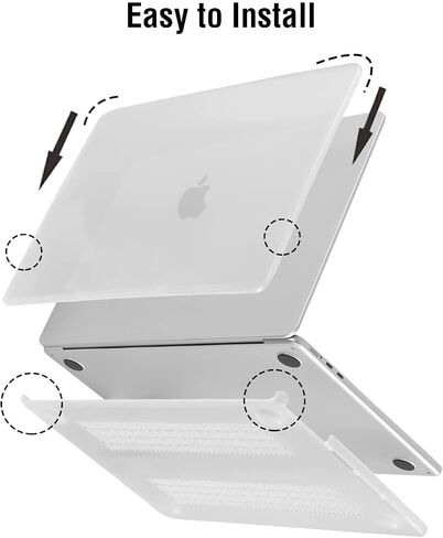 BlueSwan Compatible for MacBook Air 15 inch Case 2024 2023 M3 M2 Chip Model A3114 A2941, Anti-Cracking and Anti-Fingerprint Hard Shell Case with Keyboard Cover, Frosted Clear in Saudi Arabia