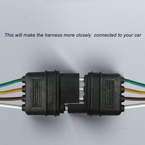 تمديد سلك المقطورة 4 اتجاهات موصل نهاية المقطورة المسطحة مع قابس ذكر وأنثى 18 AWG 59 بوصة ضوء وصلة 4 دبوس موسع أسلاك المقطورة in Kuwait