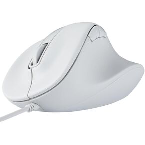 ELECOM Wired USB Ergonomic Shape Mouse, Silent Click, Right Hand, 2000DPI, 5 Buttons, Optocal Sensor, Compatible with PC, Mac, Laptop, EX-G, Msize Black (M-XGM30UBSKBK)