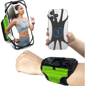 Wristband Phone Holder for Running,【360° Rotatable & Upgrade Anti-Drop】 Forearm Armband for iPhone 16/15/14/Pro/Mini/12/11/SE/XR XS,Fits All 4-6.5 Inch Smartphones